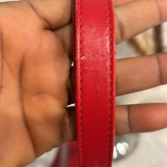 Authentic LOUIS VUITTON Opera line Delph Shoulder Bag Red - Picture 7 of 11